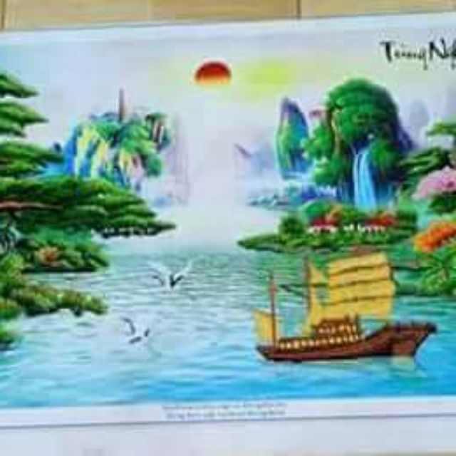 Tranh gắn đá hạt tròn (180*80)cm