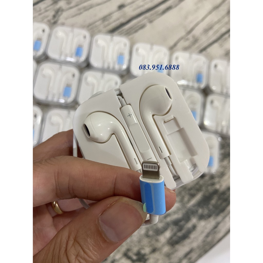 Tai nghe IP cổng cắm Lightning kết nối Bluetooth có Mic, Volume dùng cho ip 7/8/x/xr/xs max