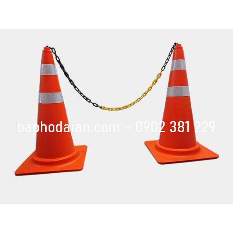 Dây xích nhựa cảnh báo rào xích, phân làn - 25m