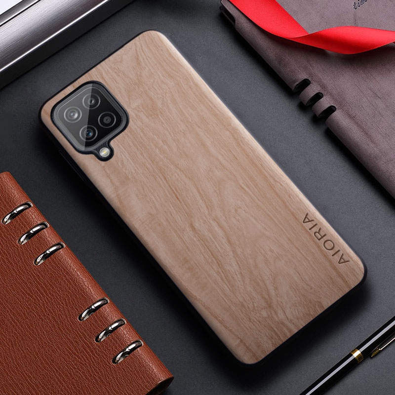 Ốp Bao Da Điện Thoại Họa Tiết Vân Gỗ Cho samsung galaxy a12 a22 m32 4g a22 a22s m53 5g a12 a22 a42 Ốp