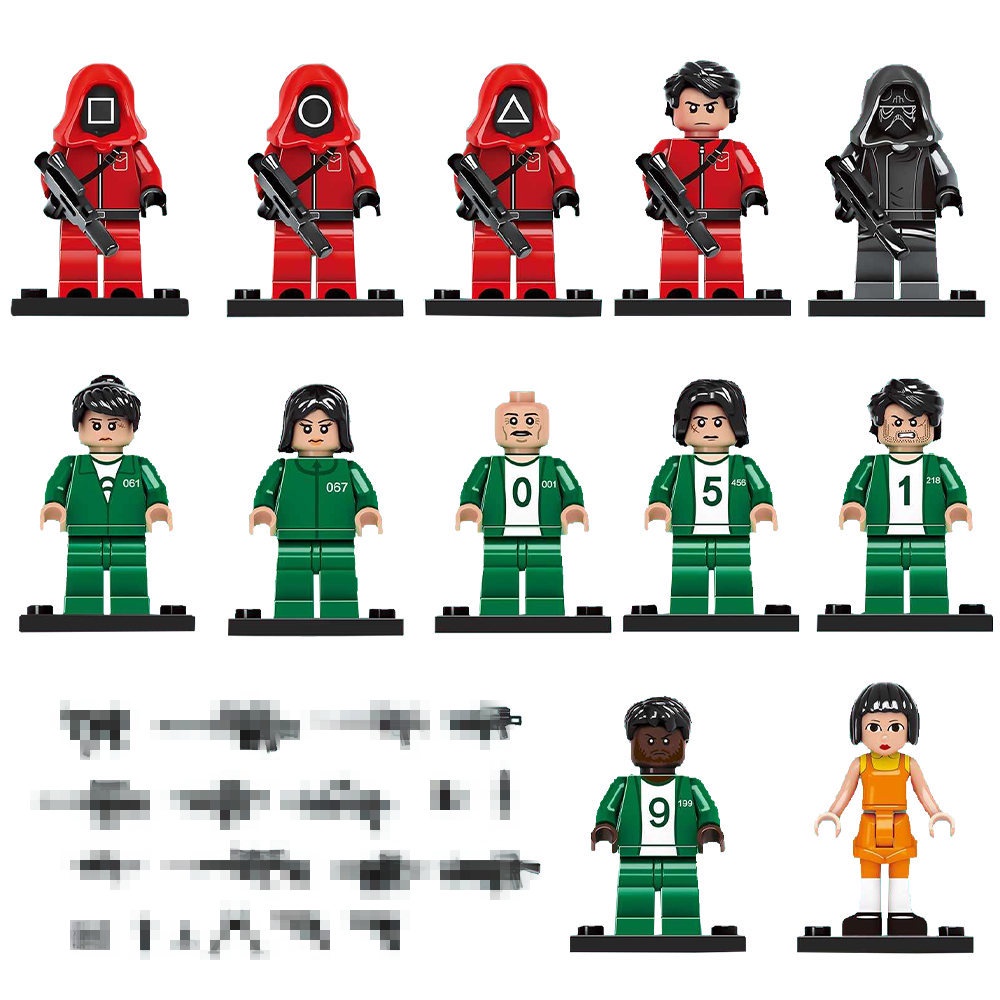 Set 12 Mô Hình Đồ Chơi Nhân Vật Trong Phim Hoạt Hình "Pri Squid Game" 805