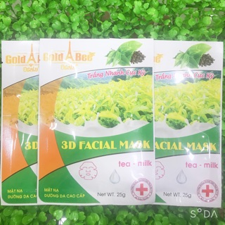 Combo 3 miếng mặt nạ dưỡng da cao cấp trà xanh - sữa tươi