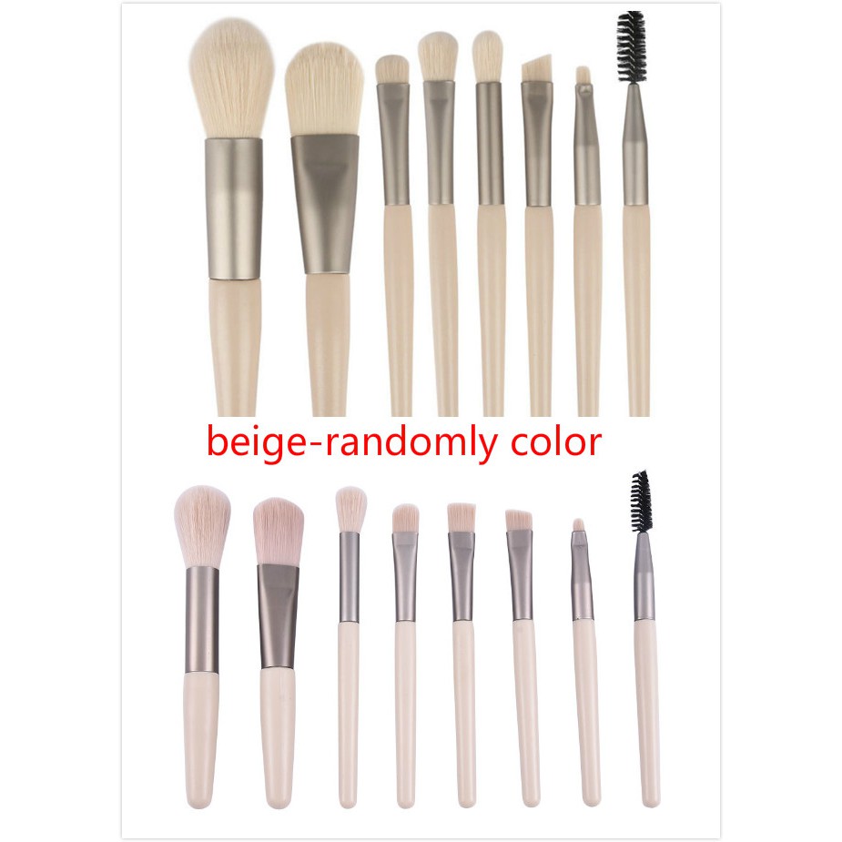 [Hàng mới về] Set 8 Cọ Trang Điểm Lông Mềm Sử Dụng Tiện Lợi Cho Người Mới Bắt Đầu Bộ cọ trang điểm make up cá nhân 8 cây tặng kèm túi zip Vintage Sena Beauty