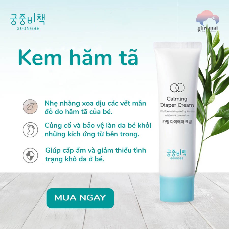 Kem hăm tã Goongbe Calming Diaper Cream 💖 AN TOÀN 💖 dịu nhẹ cho bé