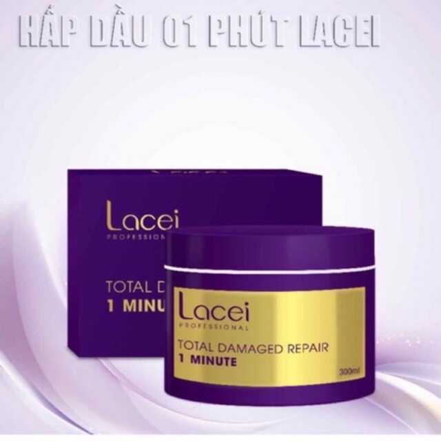 Kem ủ tóc phục hồi 1 phút LACEI TÍM (hấp dầu Lacei) DUNG TÍCH 300 ml