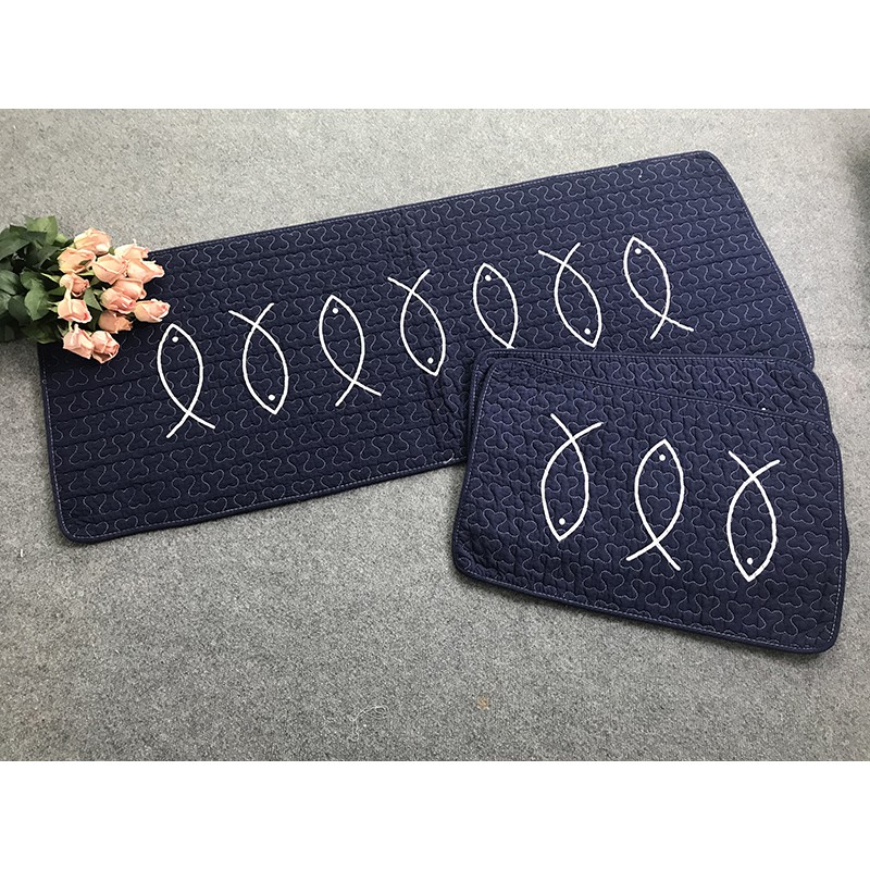 Set 3 Thảm cotton xinh thích hợp trải sàn, trải ghế oto, trải sofa