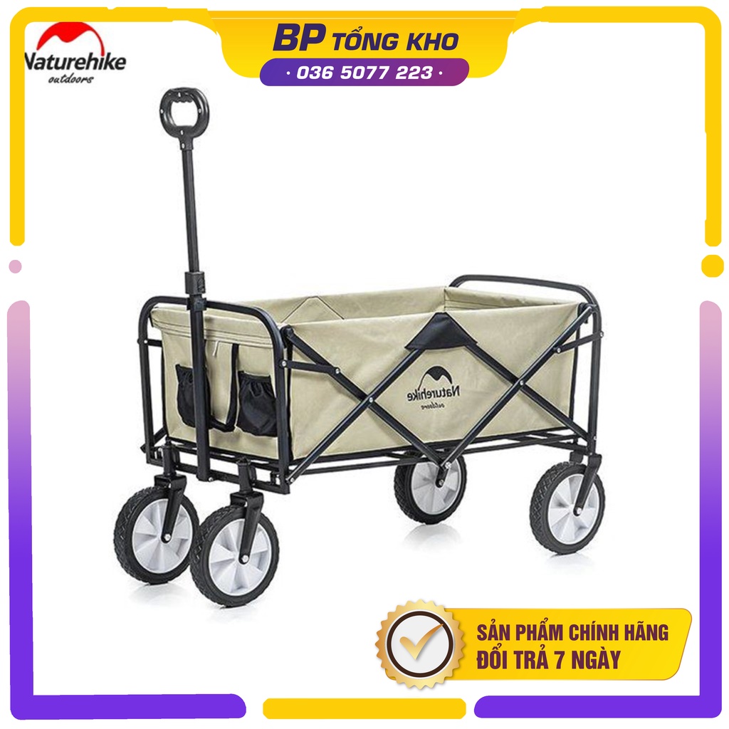 Xe kéo dã ngoại chính hãng Naturehike gấp gọn sức chứa 90L - NH19PJ001