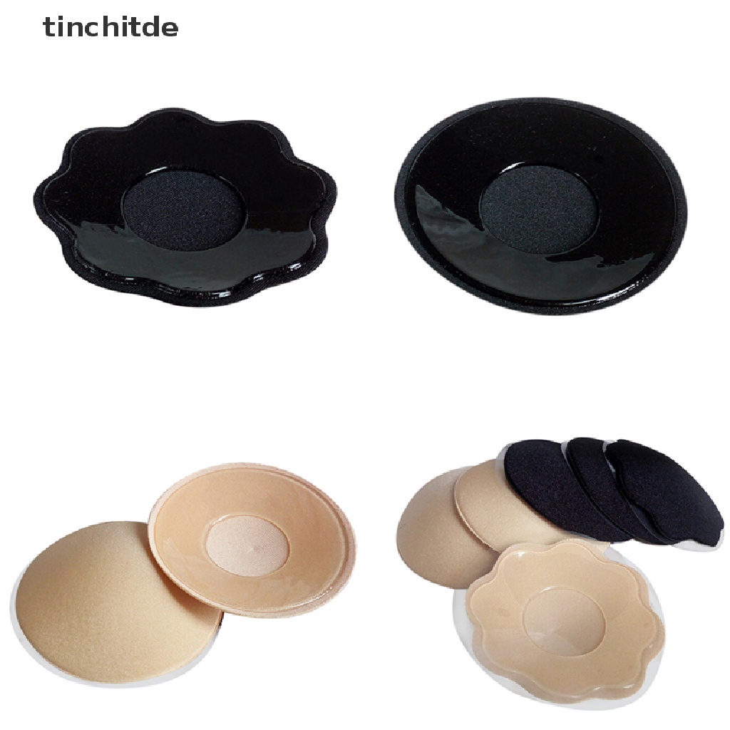 [TINTD] 1Pair Sexy Bra Pad Reusable Self Adhesive Silicone Breast Pad Chest Stickers  [Hotsale]