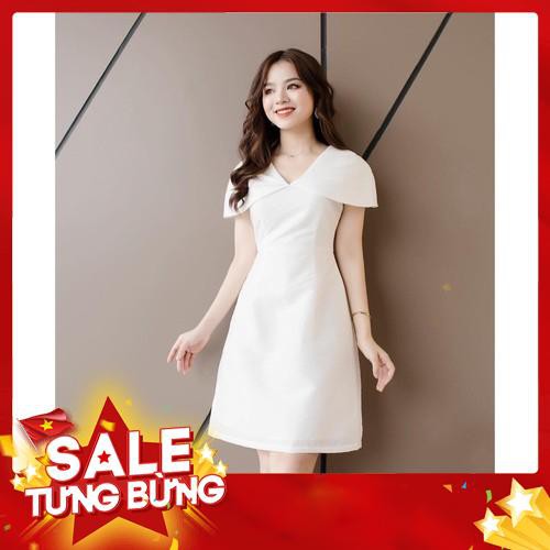 ĐẦM TRẮNG CAO CẤP K701- SHOP RUBY (Hàng may thiết kế ,ảnh thật shop tự chụp)