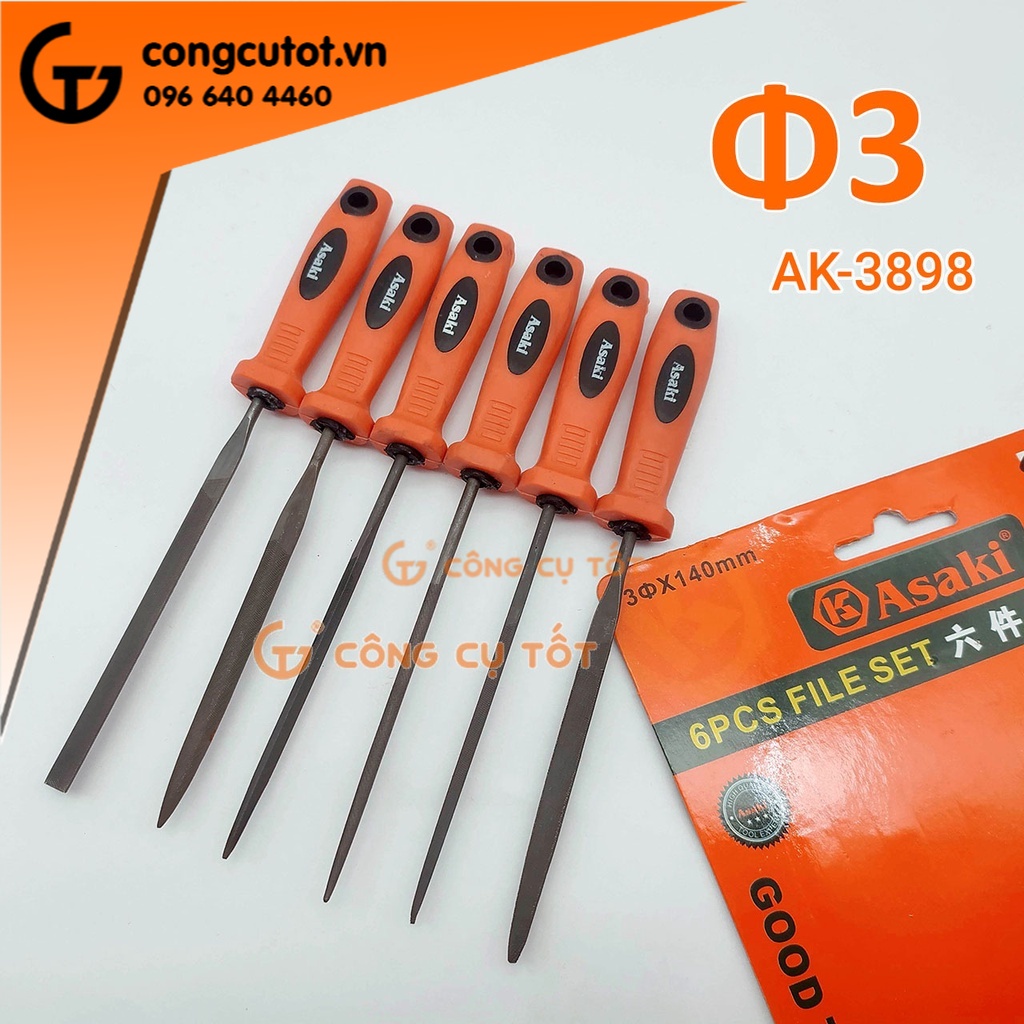 Bộ dũa sắt 6 cây Asaki