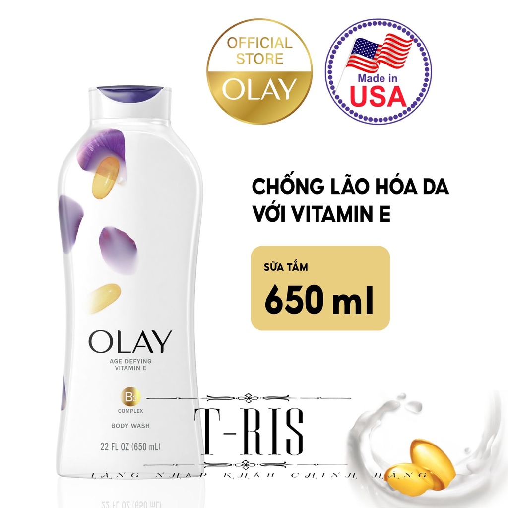 [650ml-364ml-USA] Sữa tắm Olay Mỹ 650ml -Hoa lan-Muối- Lan-hạnh nhân-vàng- ĐEN(LÃO HOÁ) - Nhập khẩu chính hãng