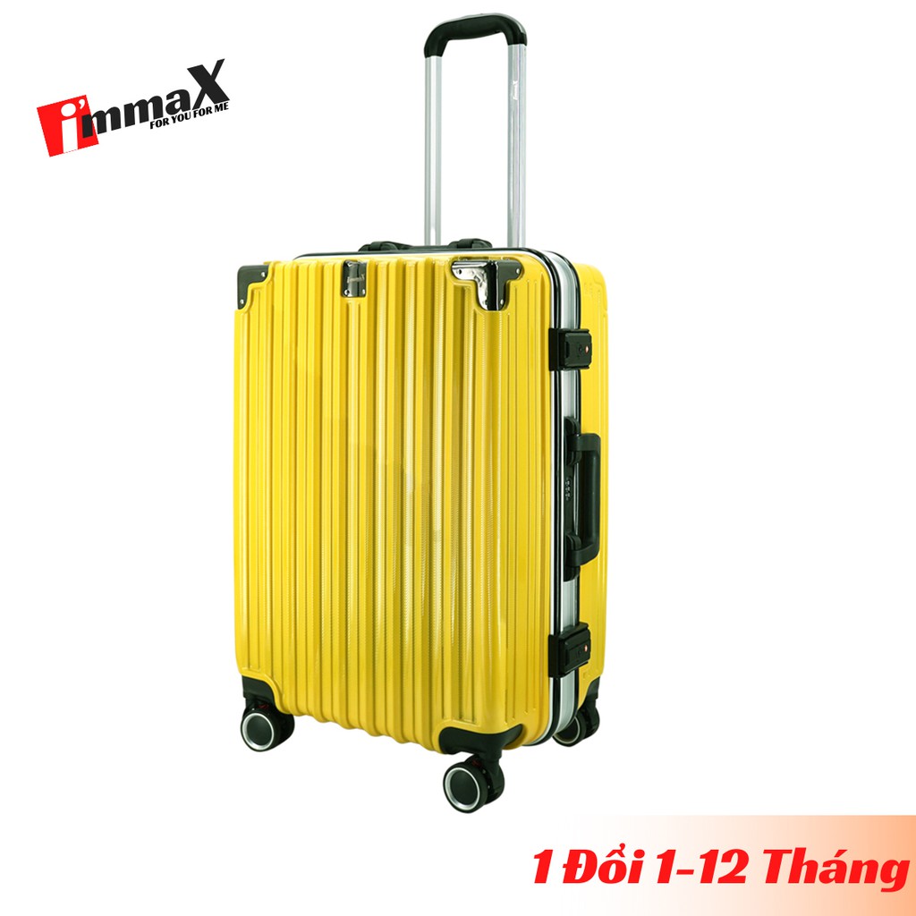 Vali nhựa khung nhôm nắp gập immaX A18 size ký gửi hành lý 24inch bảo hành 2 năm chính hãng, 1 đổi 1 trong 12 tháng