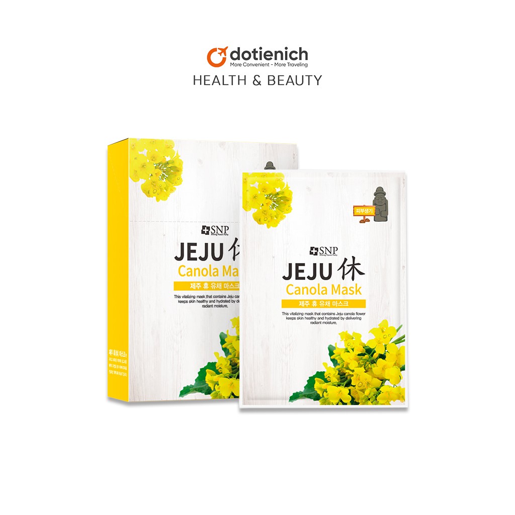 Mặt nạ dưỡng da SNP hoa cải dầu cấp ẩm, mịn da - Jeju Canola Mask - 1 miếng