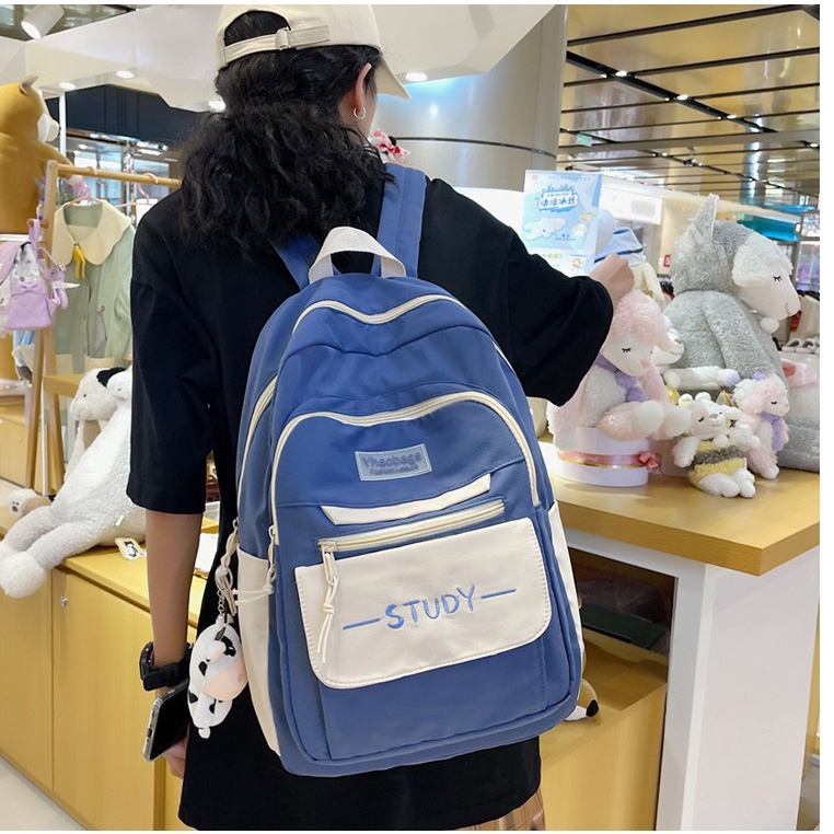 Balo ulzzang nữ đi học chống thấm nhiều ngăn STUDY19