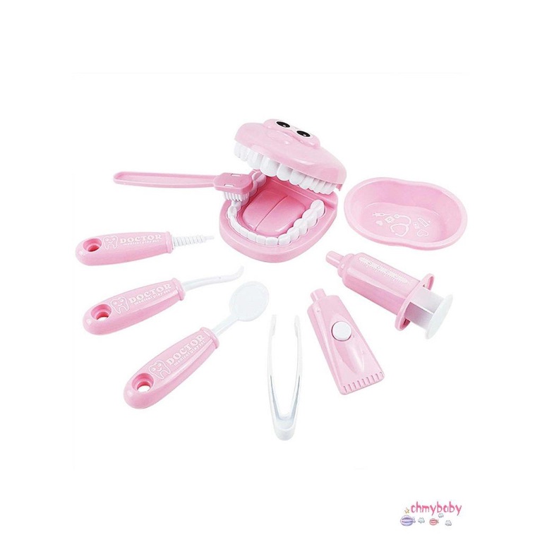 9 chiếc Đồ chơi nha sĩ giả danh nha sĩ kiểm tra răng Mô hình trẻ em Bác sĩ giáo dục Đồ chơi [8/7]