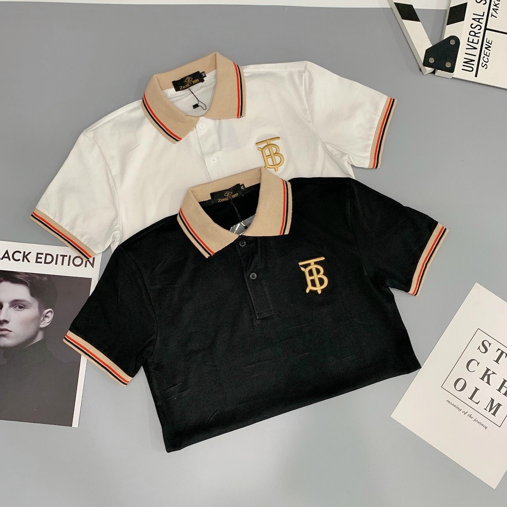 Áo thun nam ngắn tay cổ polo cao cấp giá rẻ thêu logo BBR vải cotton xịn co giãn không xù không nhăn VBSHOP006