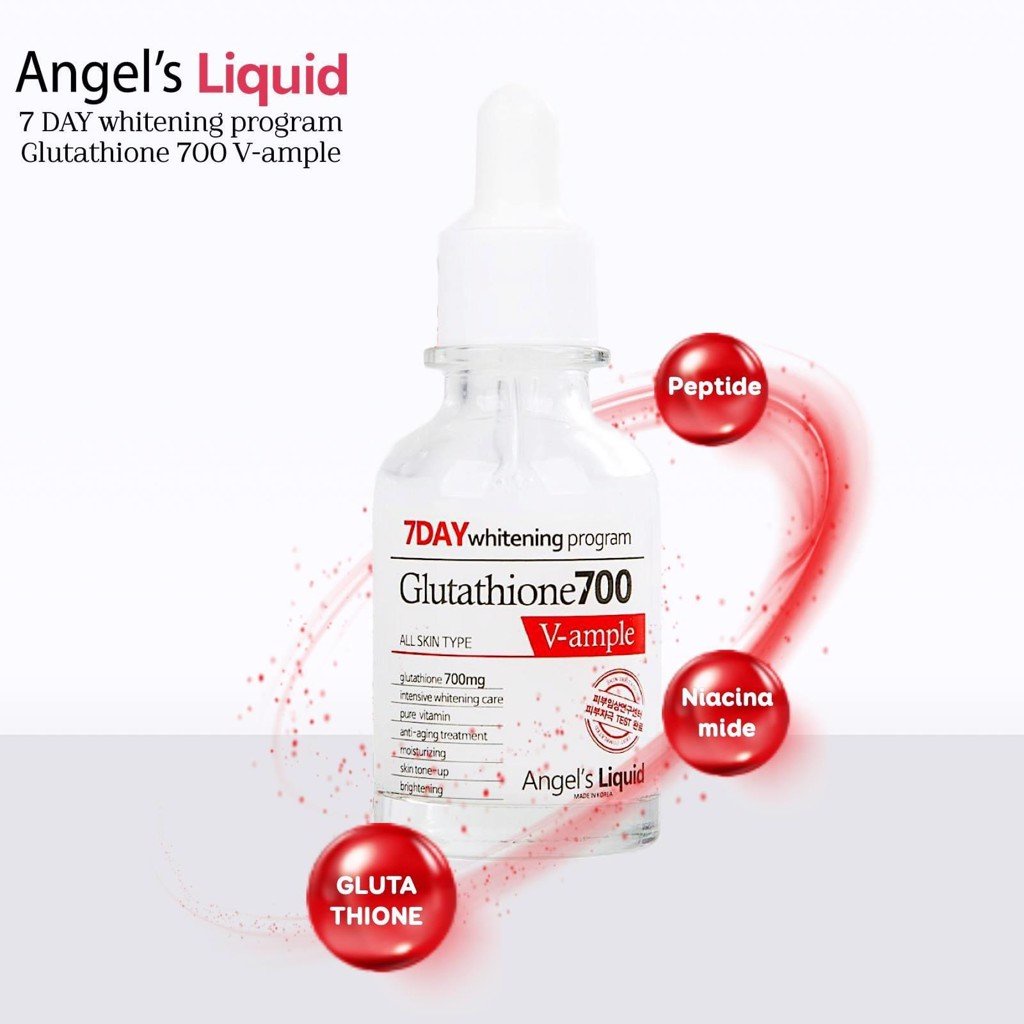 Serum Dưỡng Trắng Và Cấp Ẩm Angel's Liquid 7day Whitening Program Glutathione 700 V-Ample 30ml