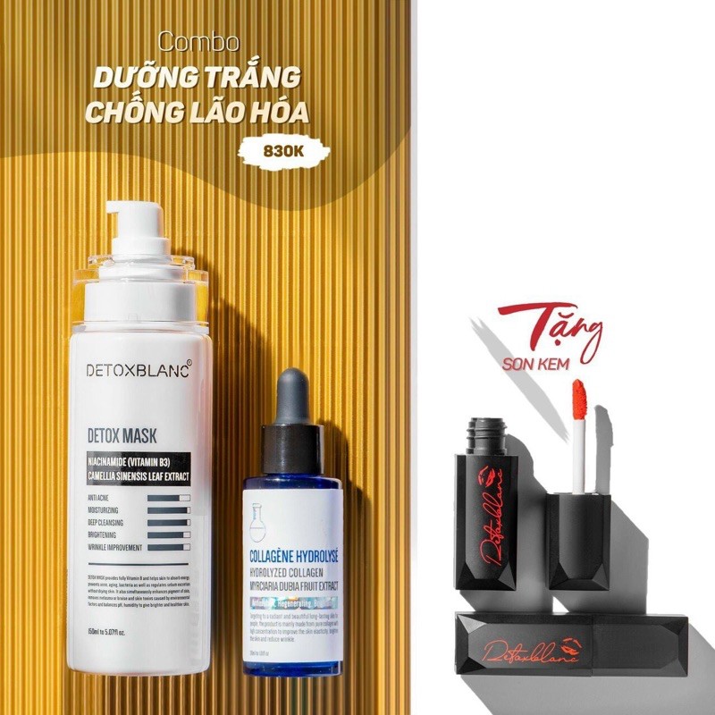 MẪU MỚI COMBO TRẮNG DA DETOX BLANCE [ TẶNG KÈM SON]