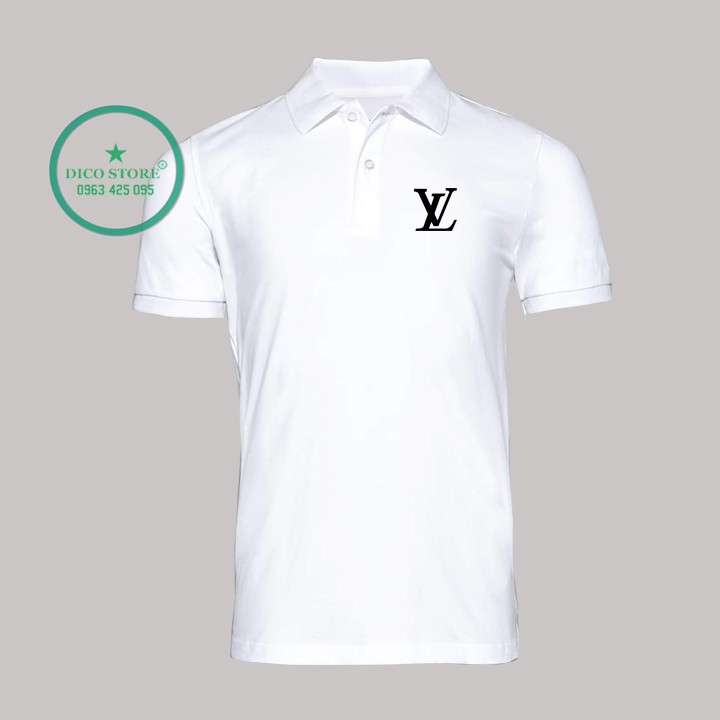 ÁO POLO NAM CỔ BẺ LOGO LV CAO CẤP