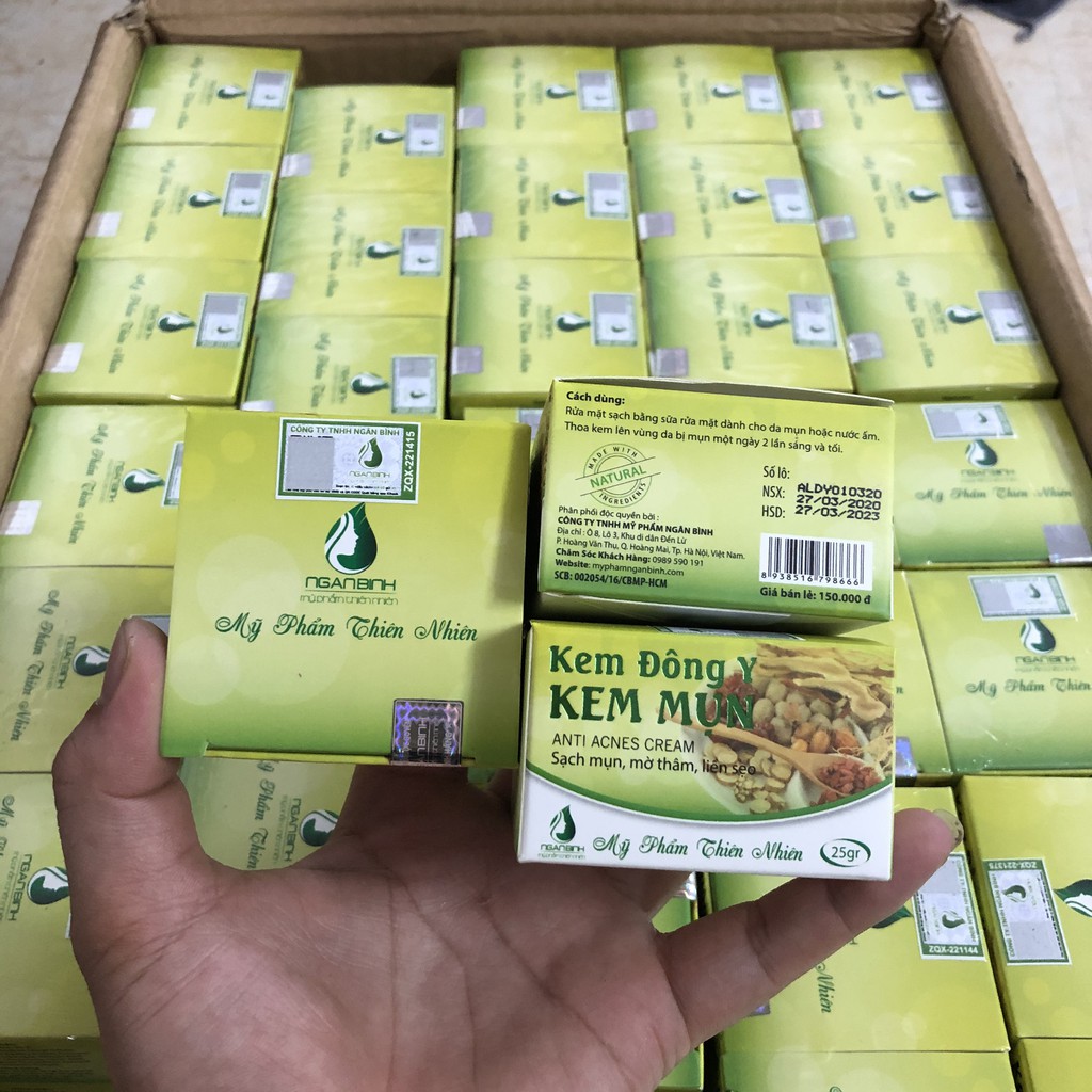 Kem Đông Y Khử Mụn Ngân Bình, Kem Mụn Ngân Bình hết mụn thâm sẹo, mụn bọc mủ, mụn ẩn | BigBuy360 - bigbuy360.vn