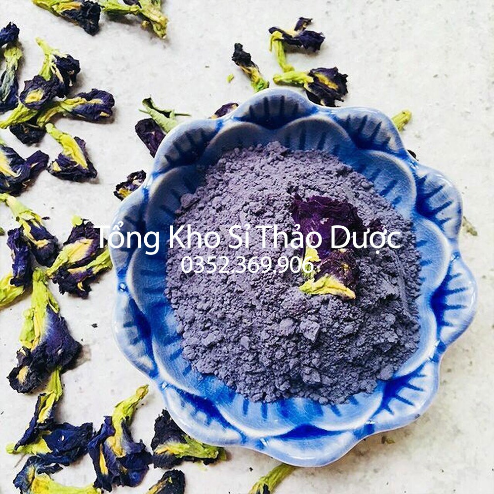 Bột hoa đậu biếc nguyên chất 100g (Bột đắp mặt dưỡng da thiên nhiên, mask dẻo)
