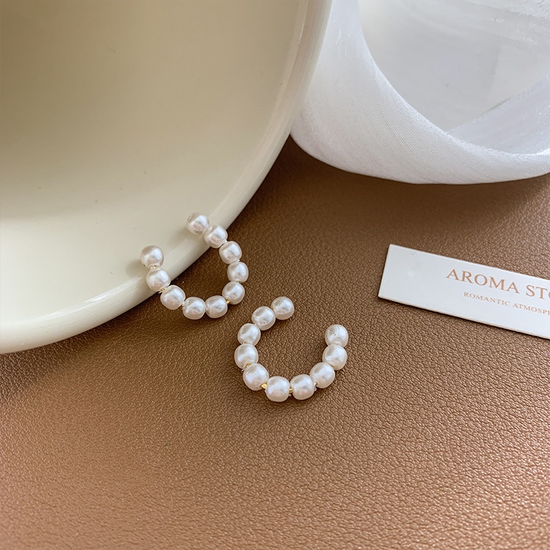 Khuyên Kẹp Vành Tai Đính Ngọc Trai Cao Cấp Phong Cách Pháp Thời Trang Mùa Hè Hàng Mới 2022