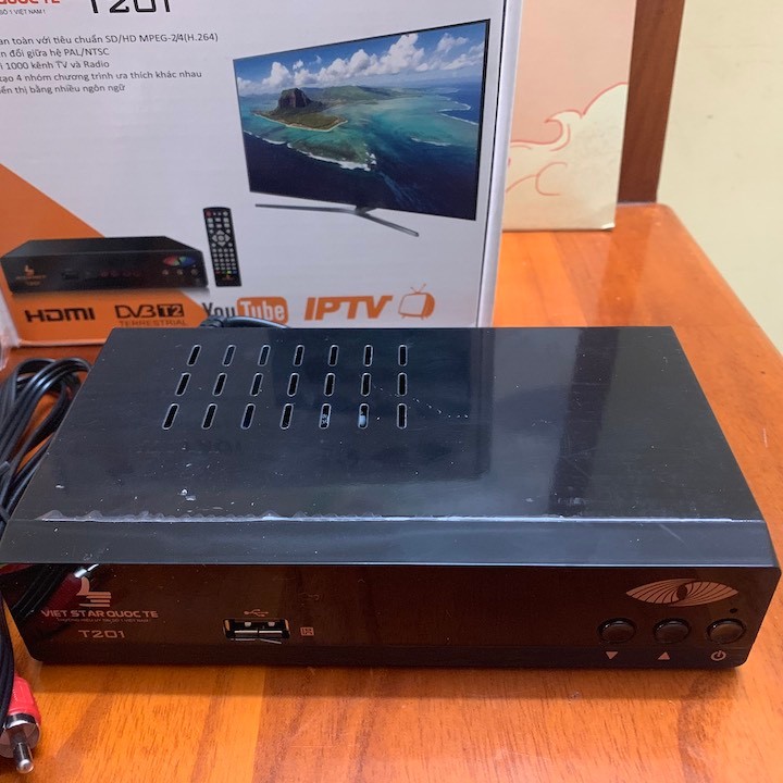 Đầu kĩ thuật số mặt đất DVB chính hãng VIETSTAR bắt 66 kênh Miễn Phí - Đầu KTS
