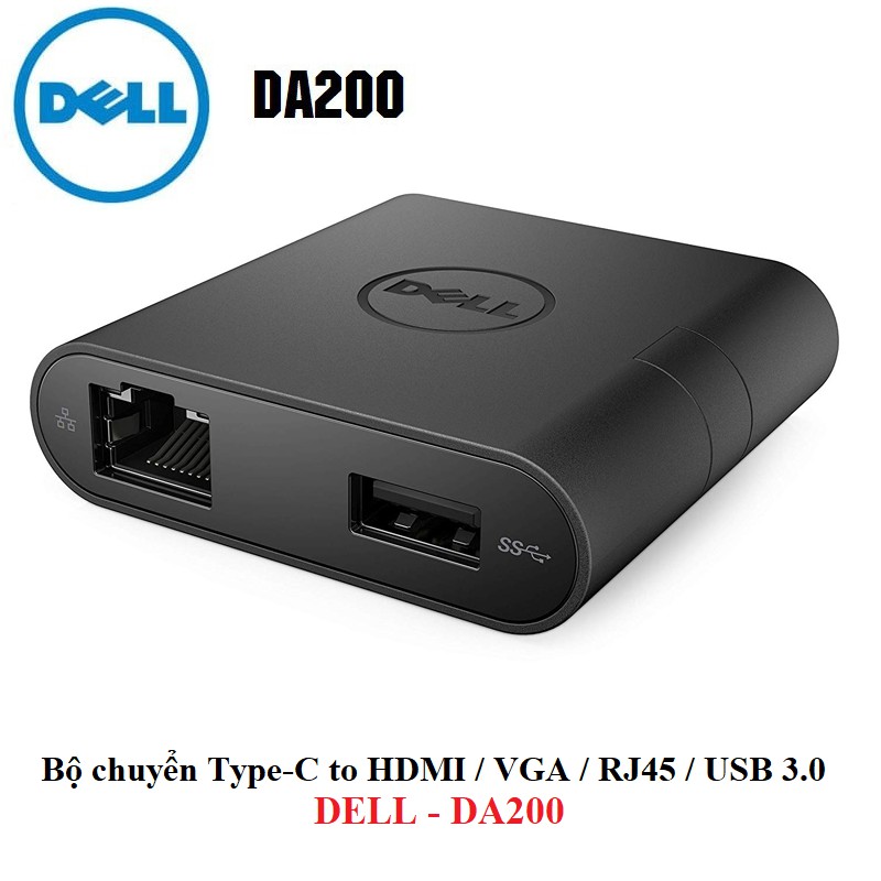 Bộ Chuyển Đổi Dell DA200 USB Type-C 1 Ra 4 Cao Cấp