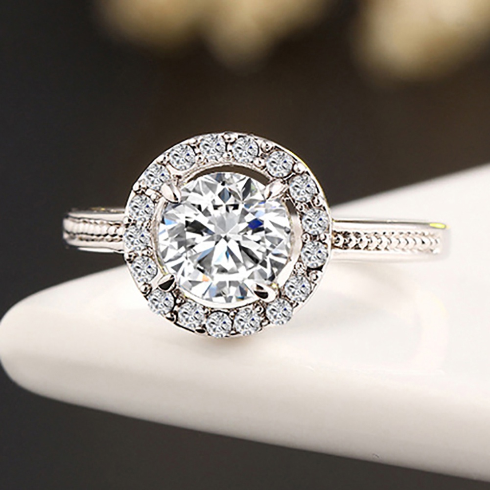 Nhẫn mạ vàng thời trang đính đá nhân tạo lấp lánh