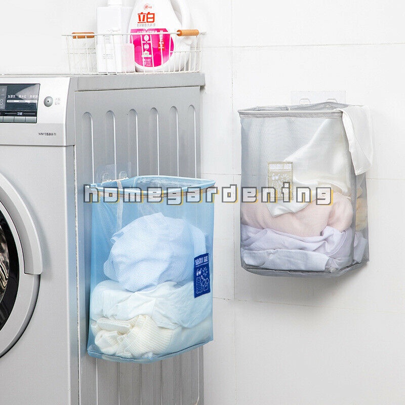 Giỏ Đựng Quần Áo Bẩn Đồ Chơi Trẻ Em Gắn Tường Có Thể Gấp Gọn