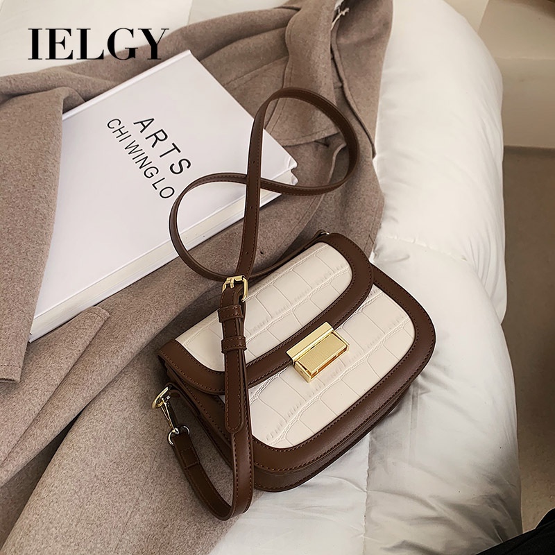 Túi xách đeo vai IELGY dáng vuông nhỏ thời trang cổ điển dành cho nữ
