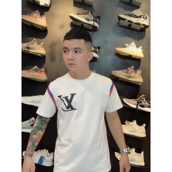 Áo Thun Nam Lv, phông hình Lv cực chất 2 màu Trắng Đen thun cotton co giản cao cấp Form Unisex đẹp giá rẻ HOT nam nữ