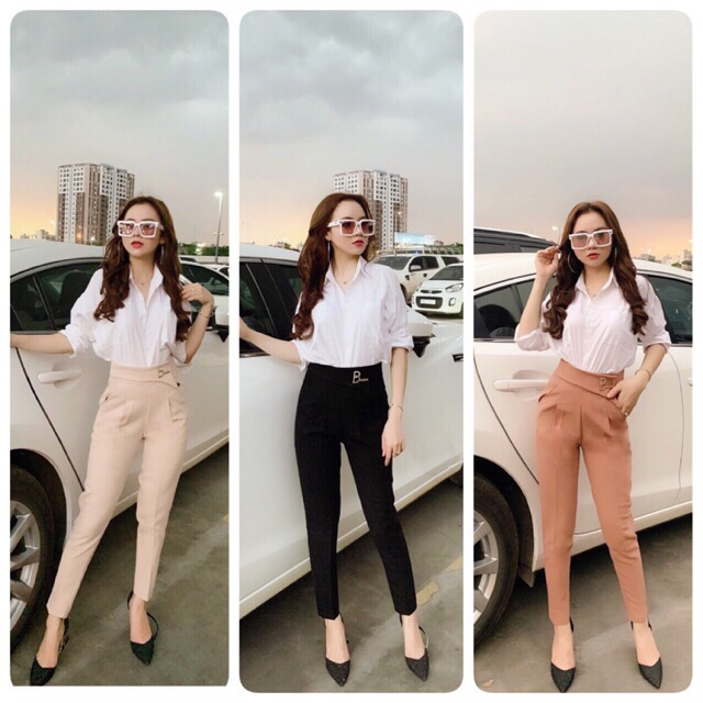 Quần tây baggy đai đá B