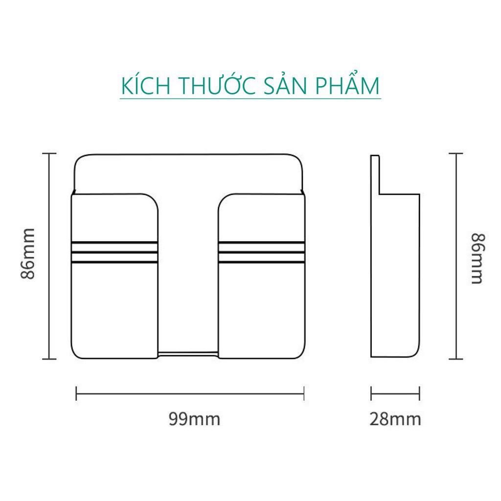 Giá Đỡ Điện Thoại - Giá Đỡ Dán Tường Đựng Điện Thoại khi sạc pin, đựng Remote tiện dụng