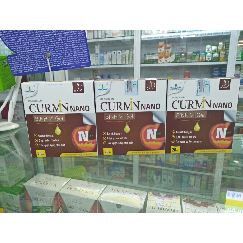 (Chính Hãng) CURMIN NANO BÌNH VỊ GEL – Giảm Ợ Chua, Đau Rát Thượng Vị, Trào Ngược Dạ Dày 20 gói | BigBuy360 - bigbuy360.vn
