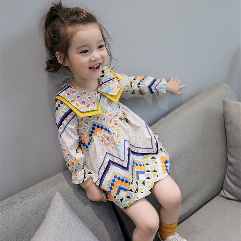Đầm Công Chúa Tay Dài Phong Cách Phương Tây Thời Trang Mới Dành Cho Bé Gái 1-8 Tuổi