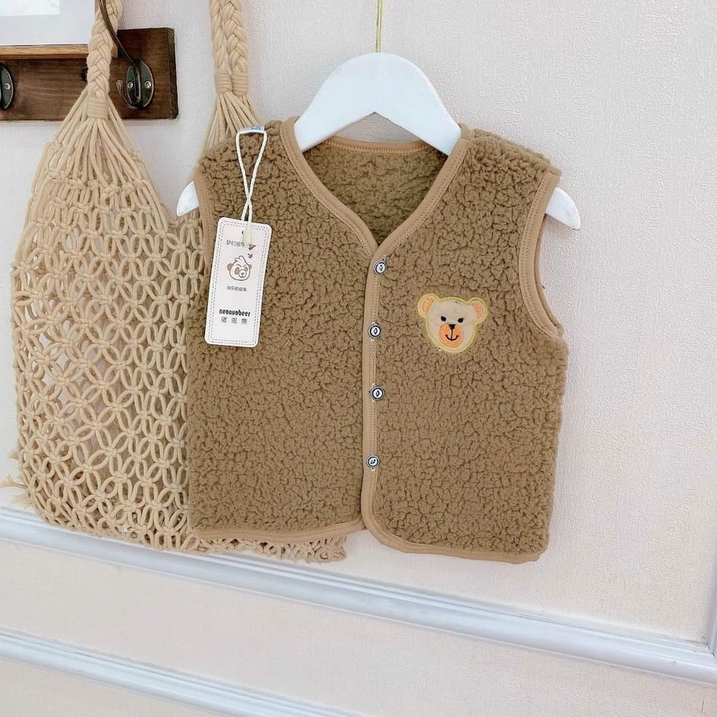 Áo gile lông cừu cho bé trai và bé gái từ 4kg đến 14kg - A SHOP 01
