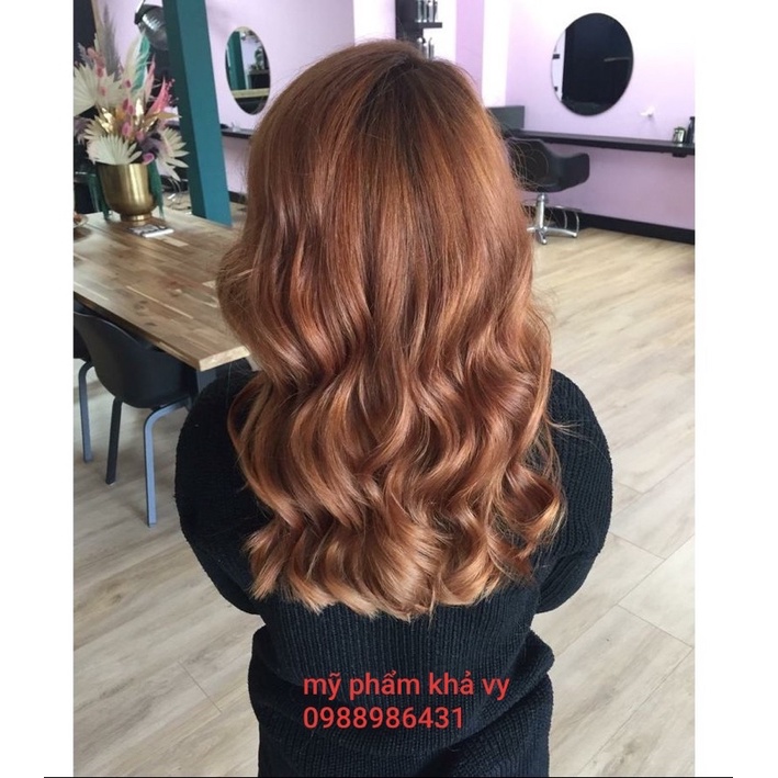 Tuýp màu nhuộm nâu đồng tối màu ánh cam 6.43 Dark Golden Copper Blonde