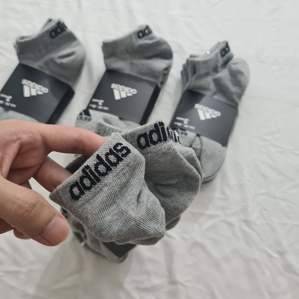 Pack 3 đôi tất thể thao das cổ ngắn màu Xám - Free ship + Quà tặng Loved socks by TatsTats.vn