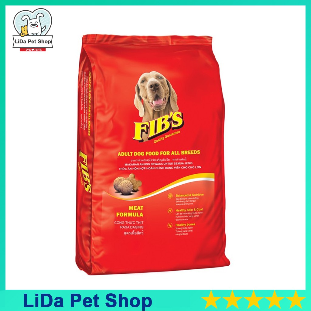 [1.5kg] Thức ăn cho chó lớn trưởng thành FIB’S hạt khô - Lida Pet Shop