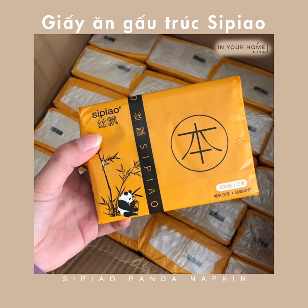 Giấy Ăn Gấu Trúc SIPIAO hàng nội địa loại 1 siêu dai