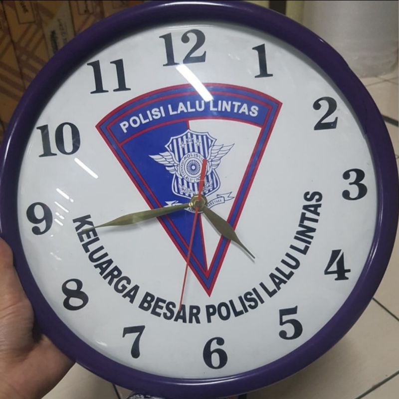 Đồng Hồ Treo Tường Cảnh Sát Giao Thông Màu Trắng | Đồng Hồ Treo Tường Logo | Đồng Hồ Hoa Văn | Đồng Hồ Treo Tường Quân Đội