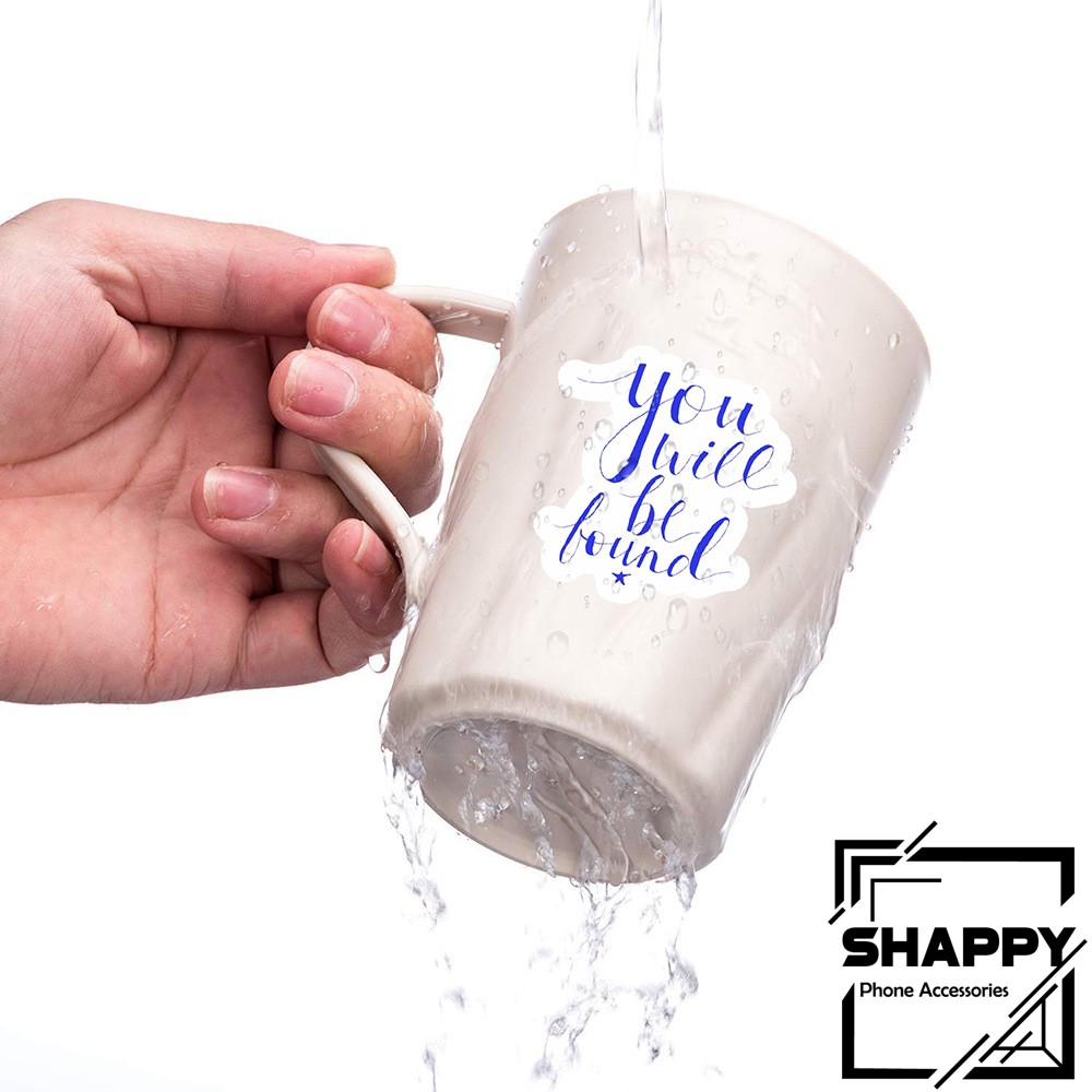 Sticker Dán Be Happy PVC Chống Thấm Nước | Dán Laptop - Dán Nón Bảo Hiểm - Dán Xe - Dán Vali [Shappy Shop]