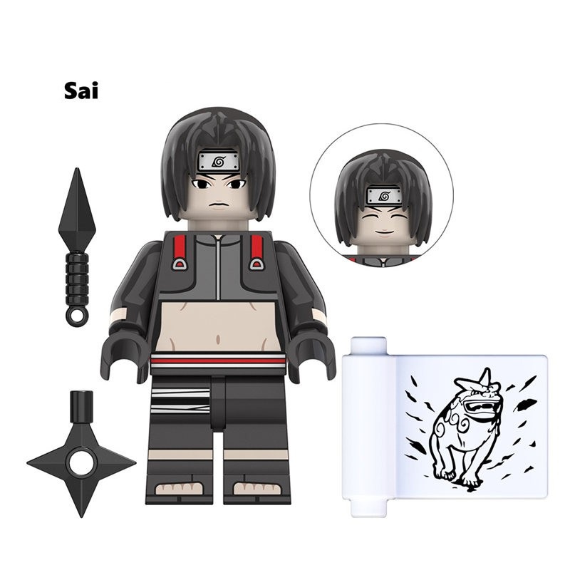 Mô hình đồ chơi Lắp Ráp lego nhân vật hoạt hình Naruto Aktski Rock Lee Orochimaru lắp ghép vui nhộn độc đáo