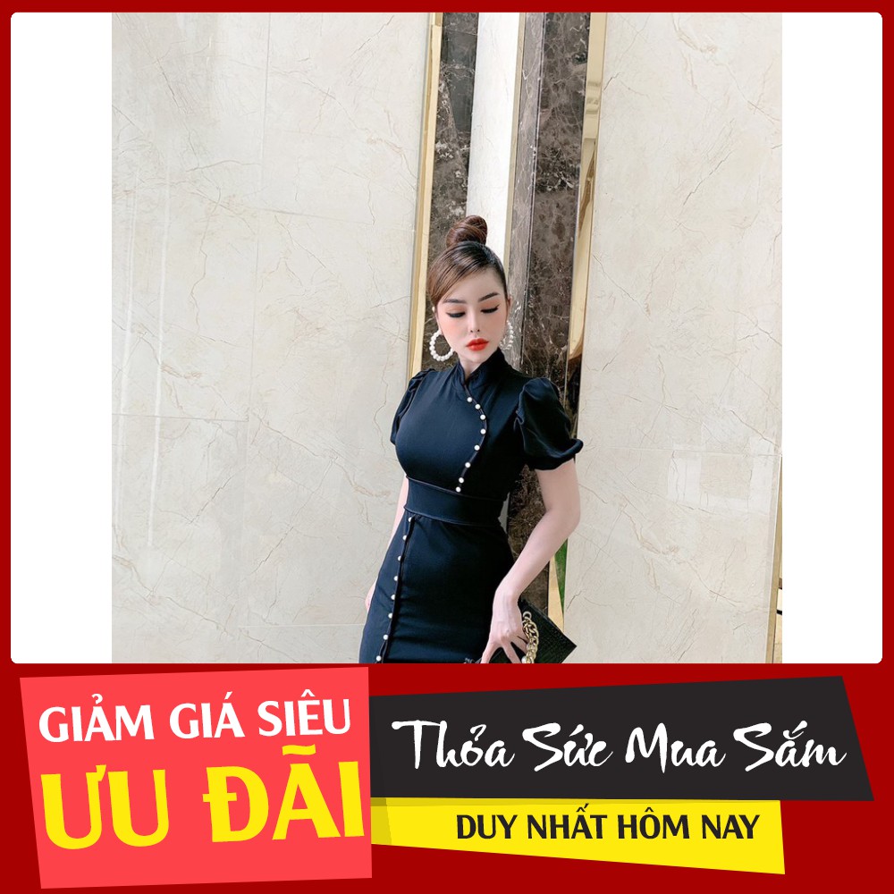 🧚🏻‍♀️[ Video+ Ảnh Thật ]🧚🏻‍♀️ Sườn Xám Cách Tân Ôm Body Cổ Tròn Cao Cấp Dành Cho Nữ - Sườn Xám Cao Cấp - Mẫu Thiết K