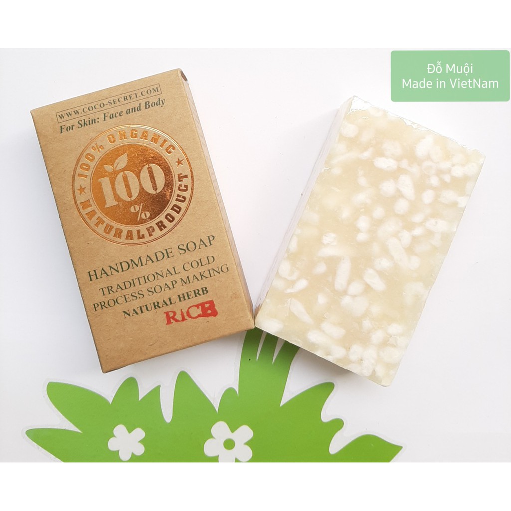 Xà phòng dầu dừa gạo Coco Secret dưỡng trắng sáng da 100g