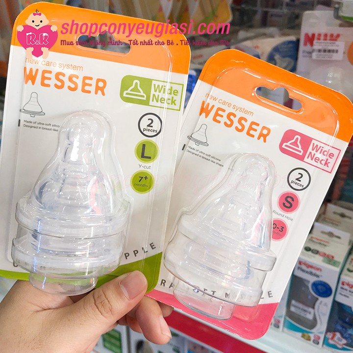 Núm Ty Wesser Silicon Cổ Rộng - New - Size S, M , L - VĨ 2 CÁI