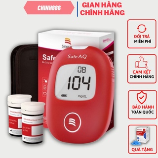 Máy đo đường huyết Sinocare Safe AQ + 25 que thử + 25 kim chích máu