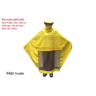 Áo mưa cánh dơi vải dù - Vàng