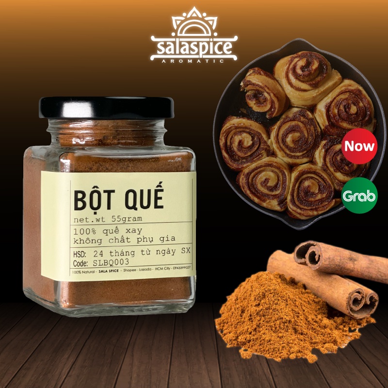 Bột Quế SALA SPICE Cinamon Powder 100% quế xay siêu thơm ,dùng ướp thức ăn tiện lợi dễ dàng ,hương vị đậm đà thơm ngon